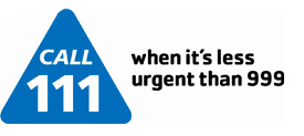 Call 111 when it's less urgent than 999